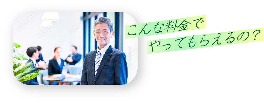こんな料金でやってもらえるの?